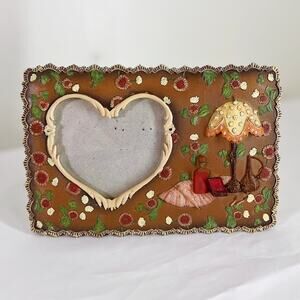 Vintage 1970s Heart Picture Frame 4x3 Photo The Brady Bunch